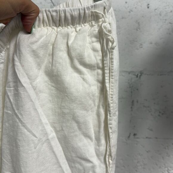 Zara White Lounge Pants - Size Medium Relaxed Fit Joggers - LIKE NEW - Picture 3 of 5
